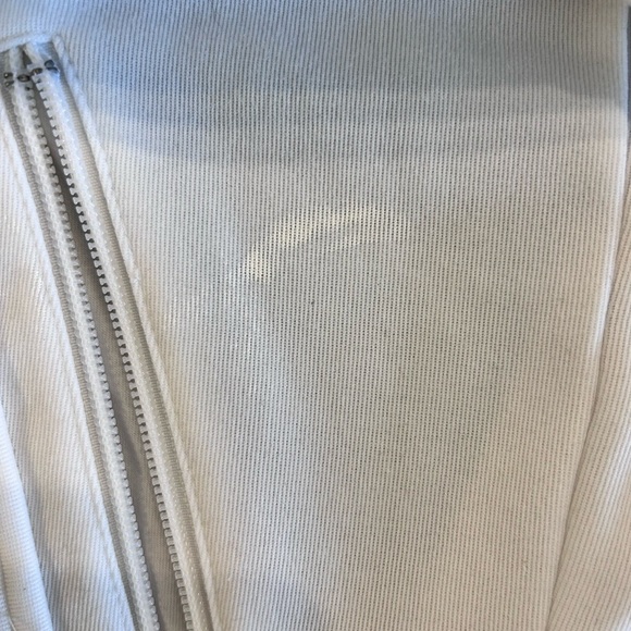 G-Star White Varsity Jacket with Black Trim and Stand-Up Collar SZ M - Picture 7 of 8